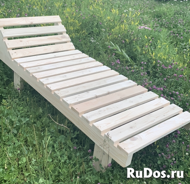 Шезлонг (лежак) деревянный изображение 3