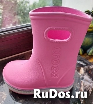CROCS Непромокаемые сапоги детские Crocband Boot , цвет розовый, размер 24 / 7 . фотка