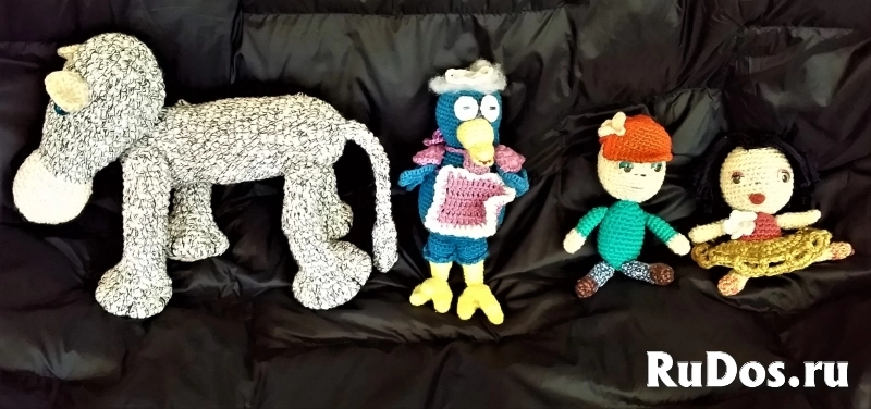детские мягкие игрушки, связанные из ниток изображение 3