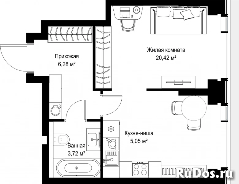 Продам 1 комнатную квартиру 35.47 м2 фотка