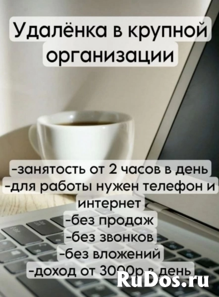 Удаленная работа! От 3-ех часов в день. Официально фото