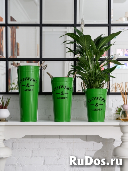 Цветные металлические вазоны для цветочных магазинов от производи изображение 3