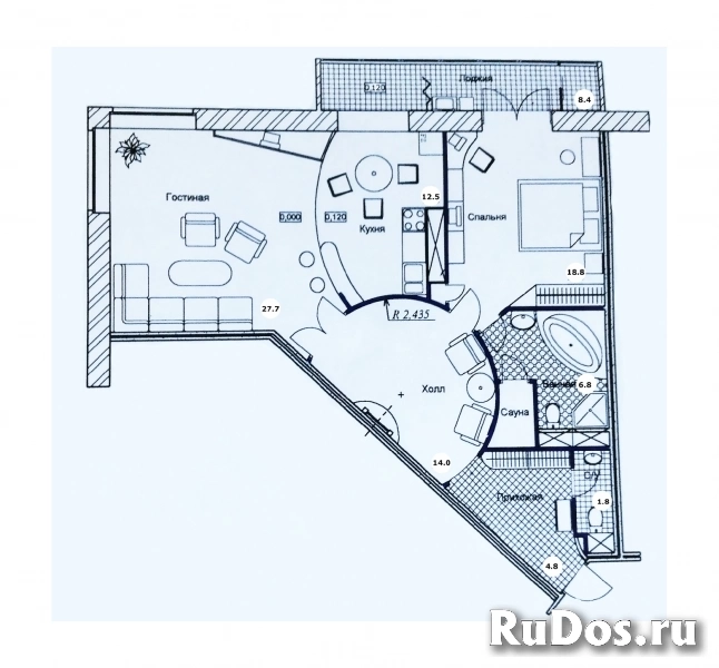 Продается 2-к. квартира, 95 м2, 14/17 фотка