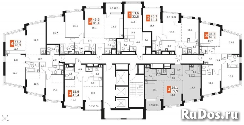 Продам 2 комнатную квартиру 59.9 м2 изображение 4