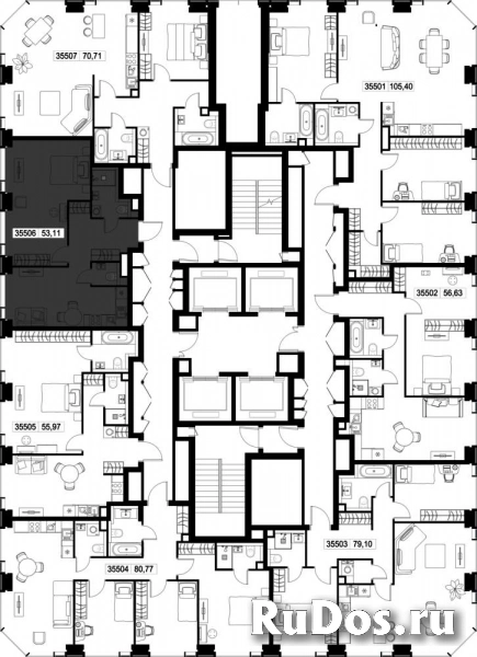 Продам 2 комнатную квартиру 53.11 м2 изображение 3