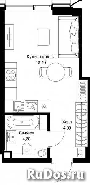 Продам 1 комнатную квартиру 26.3 м2 фотка