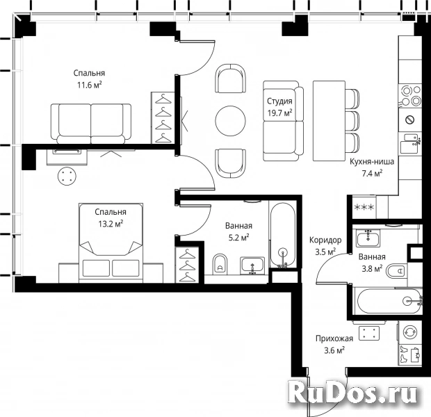 Продам 2 комнатную квартиру 68 м2 фотка