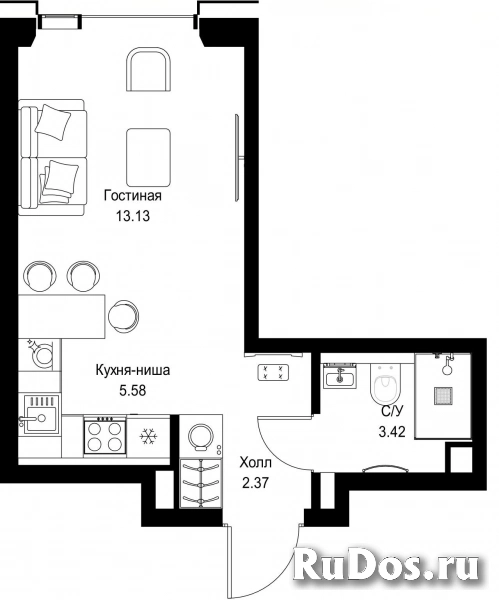 Продам 1 комнатную квартиру 24.5 м2 фотка
