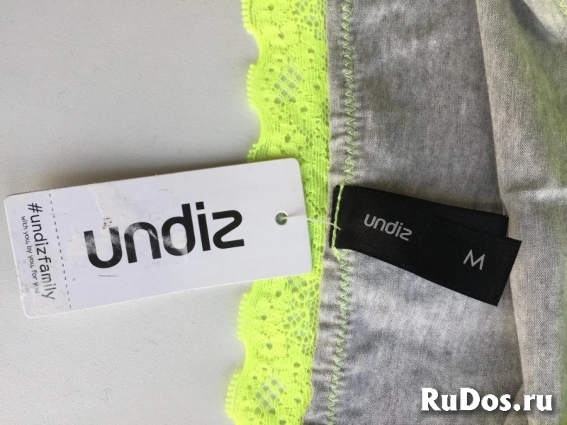 Трусы новые undis 44 46 m хлопок серые кружева неон салатовые ниж фотка