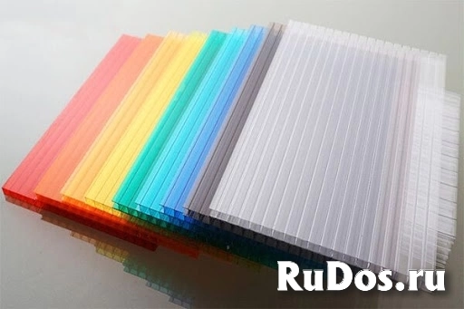 Поликарбонат сотовый Уф-защита прозрачный/цветной изображение 4