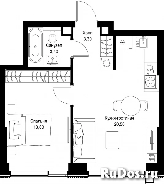 Продам 1 комнатную квартиру 40.8 м2 фотка