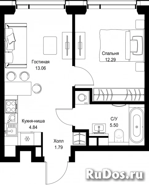 Продам 1 комнатную квартиру 37.48 м2 фотка