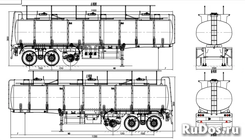 Полуприцеп-цистерна SHENGRUN SKW9402GYYA объём 36м3, для перевозки светлых нефтепродуктов, новый изображение 6
