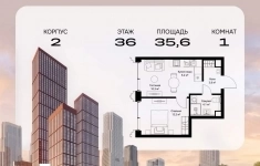 Продам 1 комнатную квартиру 35.6 м2 в объявлении 10 фото Продам 1 комнатную квартиру 35.6 м2 картинка из объявления