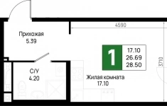 Продам 1 комнатную квартиру 28 м2 картинка из объявления