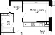 Продам 2 комнатную квартиру 51.11 м2 картинка из объявления