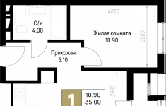 Продам 1 комнатную квартиру 36.3 м2 в объявлении 10 фото Продам 1 комнатную квартиру 36.3 м2 картинка из объявления