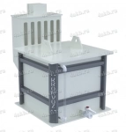 Емкость для приготовления электролита из полипропиллена с металлическим каркасом картинка из объявления