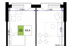 Продам 2 комнатную квартиру 49 м2 картинка из объявления