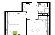 Продам 2 комнатную квартиру 45 м2 в объявлении 10 фото Продам 2 комнатную квартиру 45 м2 картинка из объявления