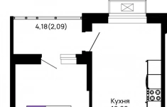 Продам 2 комнатную квартиру 56.52 м2 картинка из объявления
