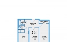 Продам 1 комнатную квартиру 43 м2 картинка из объявления