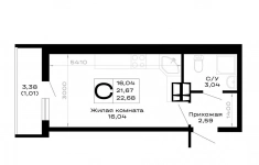 Продам 1 комнатную квартиру 22.68 м2 в объявлении 6 фото Продам 1 комнатную квартиру 22.68 м2 картинка из объявления