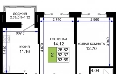 Продам 2 комнатную квартиру 53.69 м2 в объявлении 10 фото Продам 2 комнатную квартиру 53.69 м2 картинка из объявления