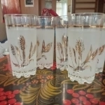 Стаканы итальянские. Золотой колос. Новые. 6 стак. картинка из объявления