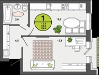 Продается однокомнатная квартира с готовым ремонтом в объявлении 12 фото Продается однокомнатная квартира с готовым ремонтом картинка из объявления