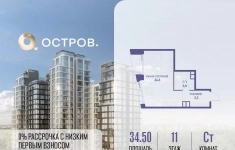 Продам 1 комнатную квартиру 34.5 м2 картинка из объявления
