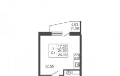 Продам 1 комнатную квартиру 26 м2 в объявлении 3 фото Продам 1 комнатную квартиру 26 м2 картинка из объявления