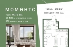 Продам 1 комнатную квартиру 36.6 м2 картинка из объявления