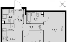 Продам 2 комнатную квартиру 57 м2 в объявлении 10 фото Продам 2 комнатную квартиру 57 м2 картинка из объявления