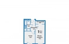 Продам 1 комнатную квартиру 43.7 м2 в объявлении 10 фото Продам 1 комнатную квартиру 43.7 м2 картинка из объявления