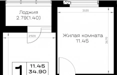 Продам 1 комнатную квартиру 36.3 м2 в объявлении 7 фото Продам 1 комнатную квартиру 36.3 м2 картинка из объявления