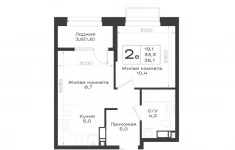Продам 2 комнатную квартиру 35.1 м2 в объявлении 1 фото Продам 2 комнатную квартиру 35.1 м2 картинка из объявления