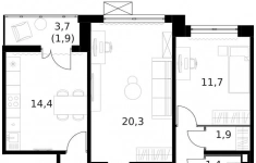 Продам 3 комнатную квартиру 84.4 м2 картинка из объявления