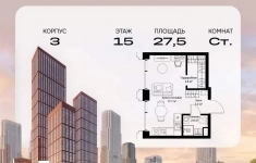 Продам 1 комнатную квартиру 27.5 м2 в объявлении 10 фото Продам 1 комнатную квартиру 27.5 м2 картинка из объявления