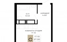 Продам 1 комнатную квартиру 29.85 м2 картинка из объявления