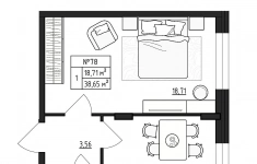 Продам 1 комнатную квартиру 38.65 м2 в объявлении 10 фото Продам 1 комнатную квартиру 38.65 м2 картинка из объявления