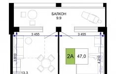 Продам 2 комнатную квартиру 47 м2 в объявлении 10 фото Продам 2 комнатную квартиру 47 м2 картинка из объявления