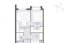 Продам 1 комнатную квартиру 57.6 м2 в объявлении 10 фото Продам 1 комнатную квартиру 57.6 м2 картинка из объявления