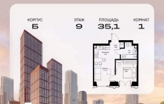 Продам 1 комнатную квартиру 35.06 м2 в объявлении 10 фото Продам 1 комнатную квартиру 35.06 м2 картинка из объявления