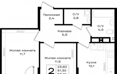 Продам 1 комнатную квартиру 37.8 м2 картинка из объявления