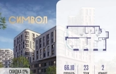 Продам 2 комнатную квартиру 66 м2 картинка из объявления