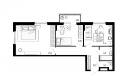 Продам 2 комнатную квартиру 62.22 м2 картинка из объявления