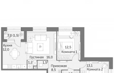 Продам 3 комнатную квартиру 71.2 м2 картинка из объявления