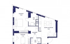 Продам 2 комнатную квартиру 62.4 м2 картинка из объявления