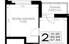 Продам 2 комнатную квартиру 57.33 м2 в объявлении 9 фото Продам 2 комнатную квартиру 57.33 м2 картинка из объявления